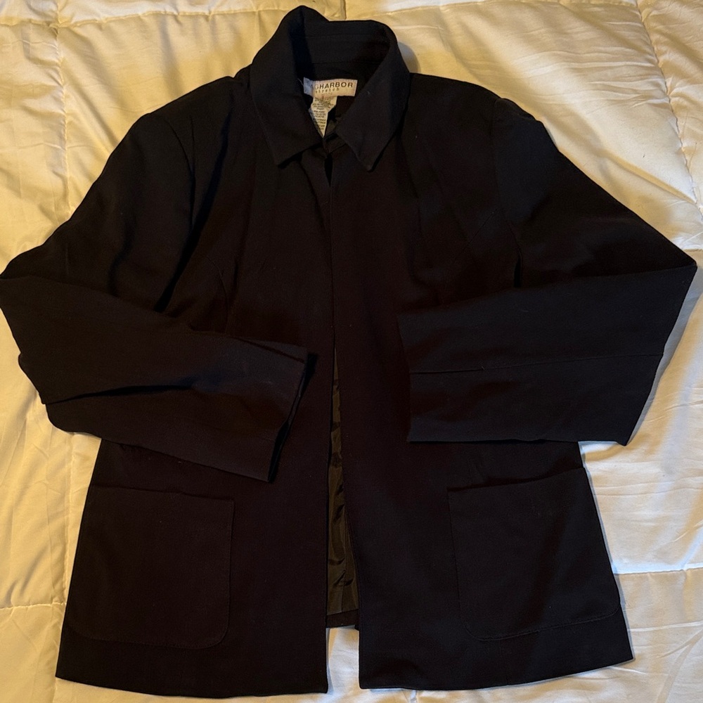 Sag Harbor Black Casual Collar Blazer Jacket